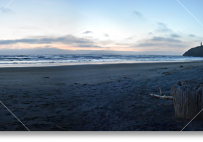 North Head Lighthouse beach (pan)